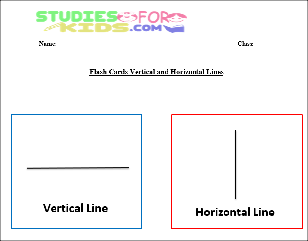 line flash cards vertical and horizontal