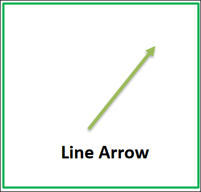 line arrow flashcard