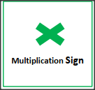 Multiplication Sign equation math for kids