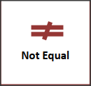 flash card Equation Not Equal sign