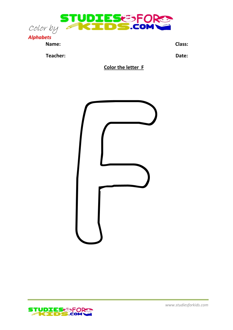 alphabet coloring pages for kids-letter F