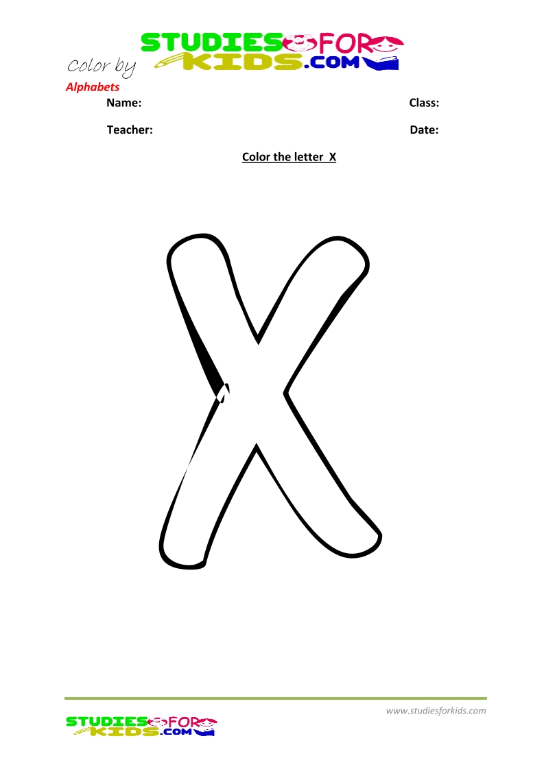 alphabet coloring pages preschool worksheets -letter X