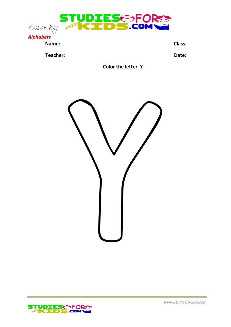 alphabet coloring pages preschool worksheets -letter Y