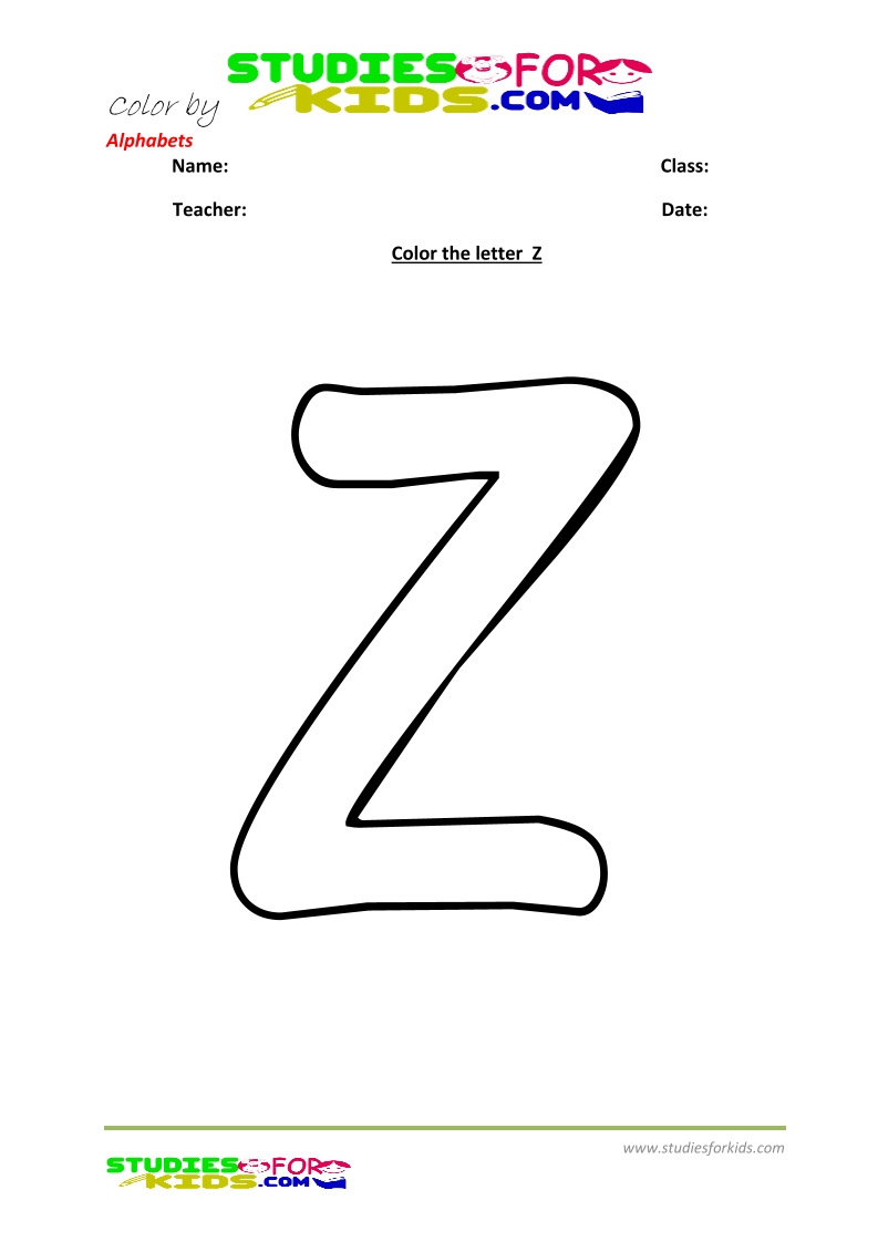 alphabet coloring pages preschool worksheets -letter Z