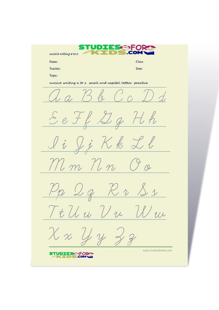 Cursive alphabet capital and small letters worksheet pdf download free