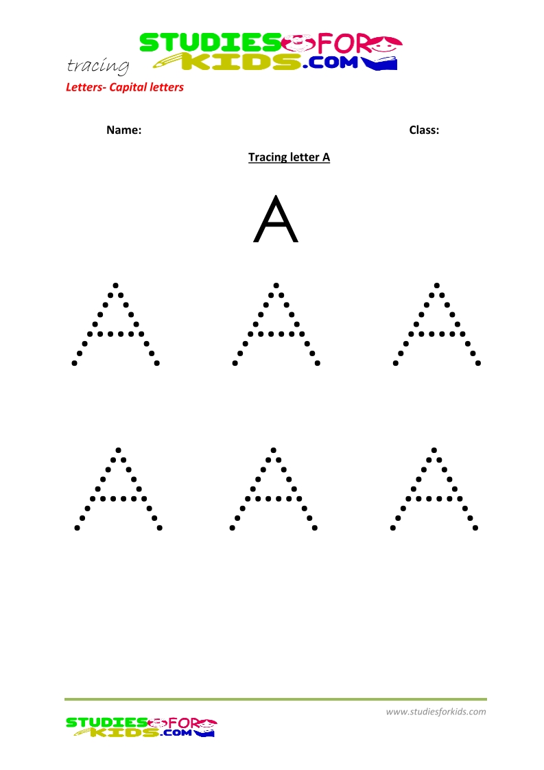Free printable preschool worsheets tracing letters - A pdf