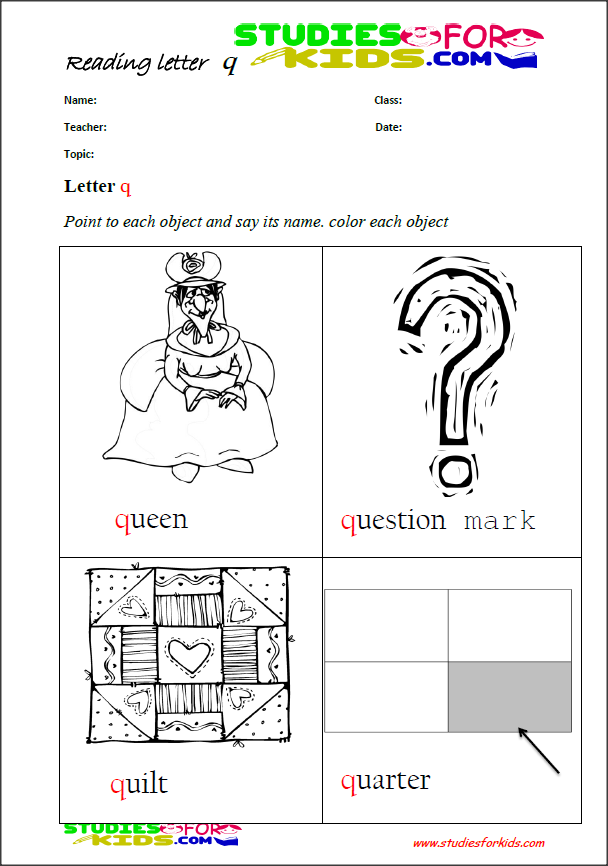 letter q worksheets for preschool pdf printables