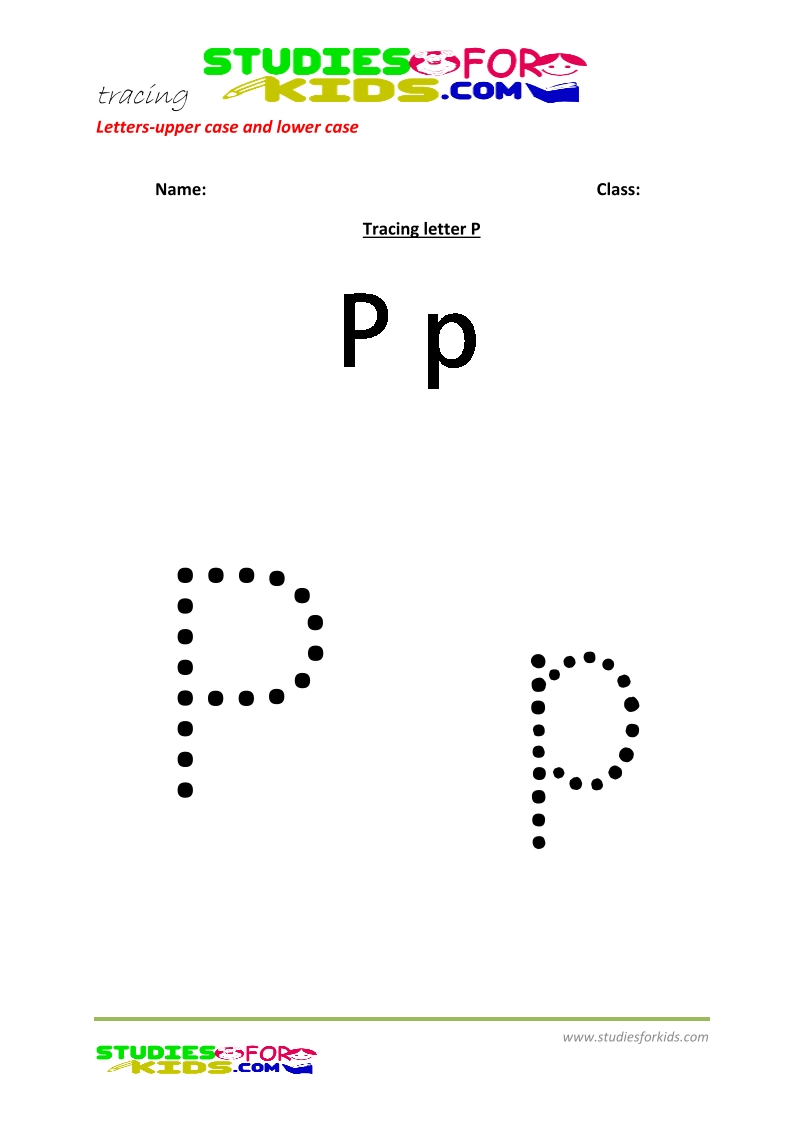 worksheets for tracing letters  upper and lower case  P .pdf